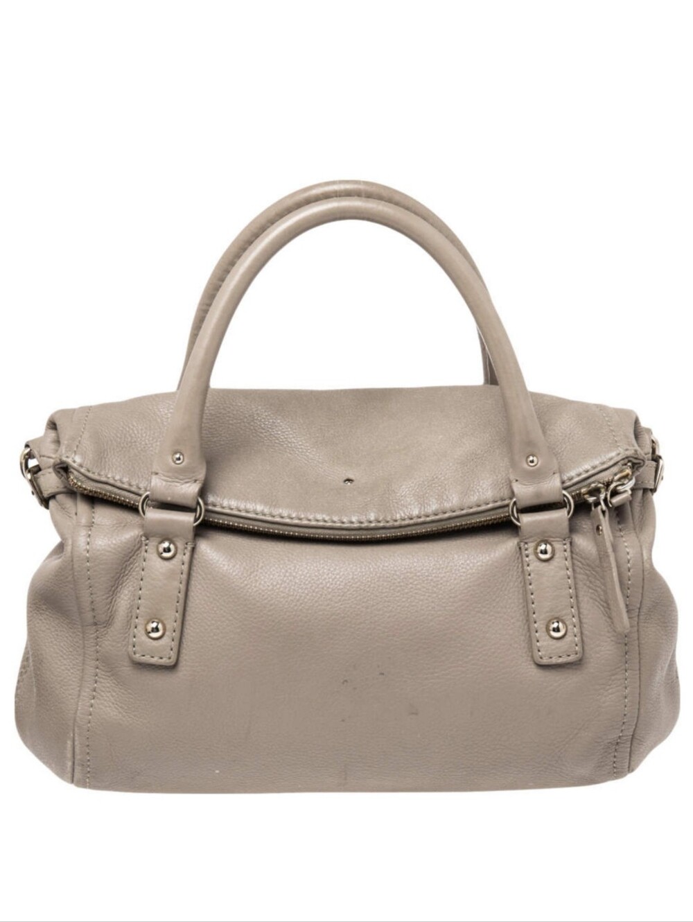 Kate Spade Cobble Hill Leslie Beige Leather Satchel
